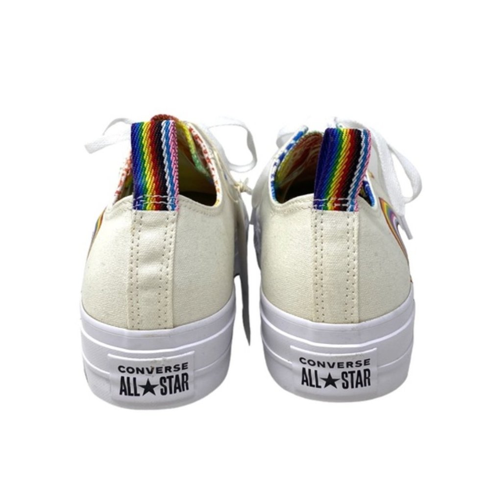 Converse CTAS Lift Platform Low Top Multi Egret Men Canvas Sneakers Size A02264C - Picture 7 of 11